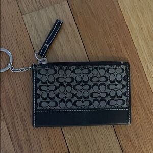 Black and Gray Card Holder Keychain